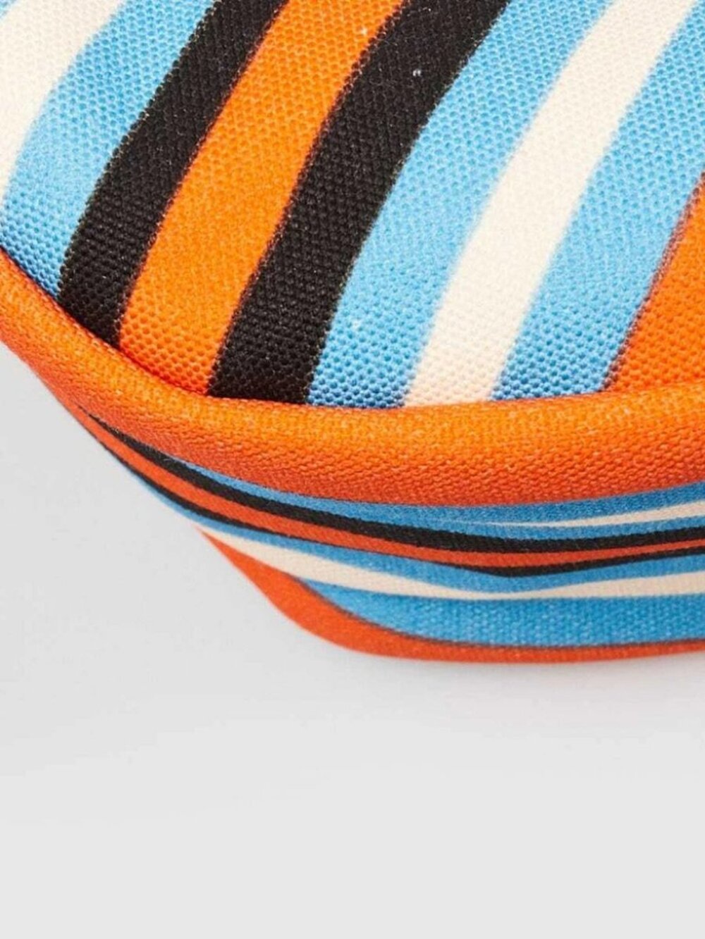 Prada Orange/Blue Striped Canvas Triangle Wristlet Clutch Bag 2NE053 - Picture 4 of 11